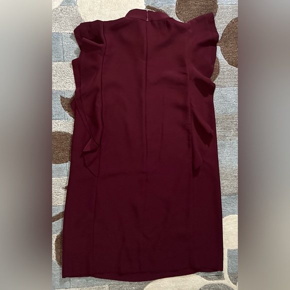 Kate Spade Make Magic Satin Crepe Flutter Shift Dress in Plum ZB3 - Picture 6 of 7